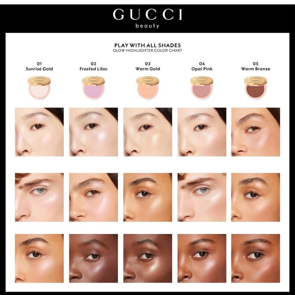 Gucci Glow Highlighter Pressed Powder in Frosted Lilac. - Picture 11 of 12